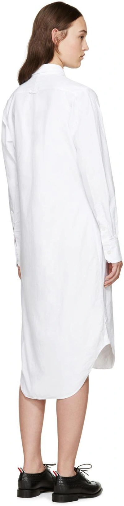 Shop Thom Browne White Oxford Shirt Dress