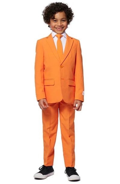 Shop Opposuits Kids' The Orange Two-piece Suit With Tie