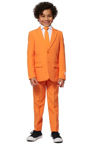 Opposuits Kids' The Orange Two-piece Suit With Tie In Orange