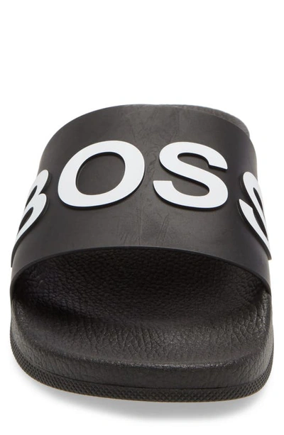 Shop Hugo Boss Bay Slide Sandal In Black