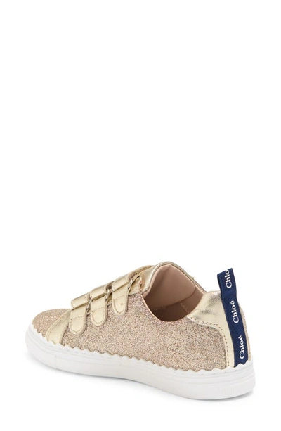 Shop Chloé Mini Me Glitter Sneaker In Light Brown