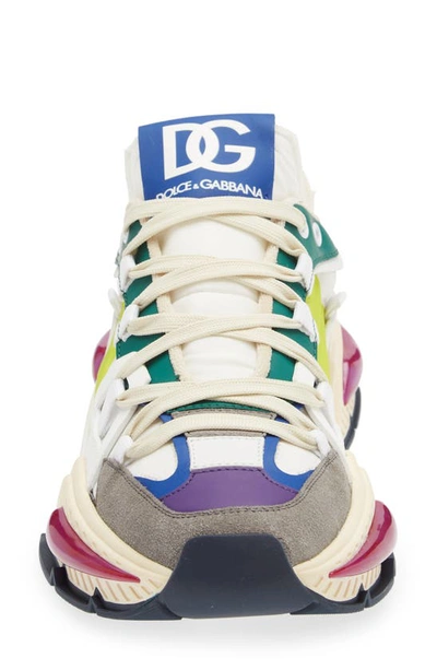 Shop Dolce & Gabbana Airmaster Mixed Media Sneaker In Multicolor