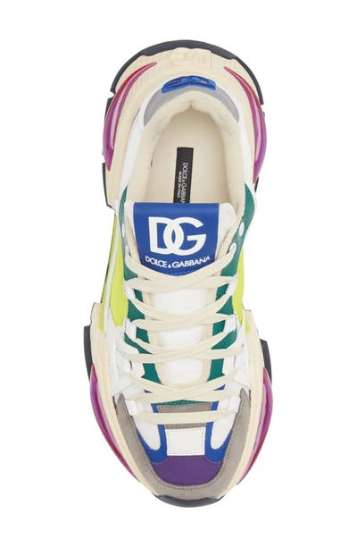 Shop Dolce & Gabbana Airmaster Mixed Media Sneaker In Multicolor