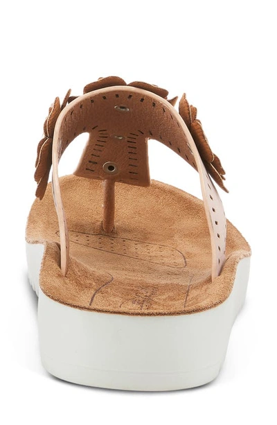 Flexus By Spring Step Bayview Floral Appliquè Sandal In Blush