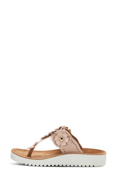 Flexus By Spring Step Bayview Floral Appliquè Sandal In Blush
