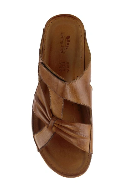 Shop Spring Step Gretta Wedge Slide Sandal In Brown