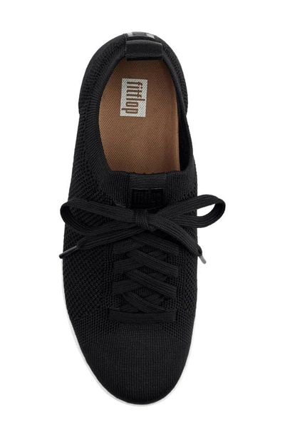 Shop Fitflop Rally Knit Sneaker In Black