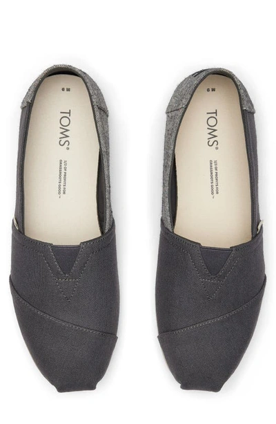 Shop Toms Alpargata Slip-on Shoe In Dark Grey