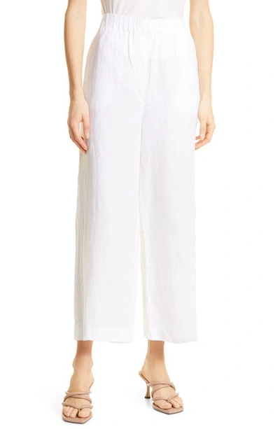 Shop Masai Copenhagen Parini Linen Pull-on Pants In White