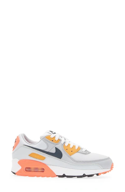 Nike Air Max 90 Sneaker In Platinum/grey/crimson/navy