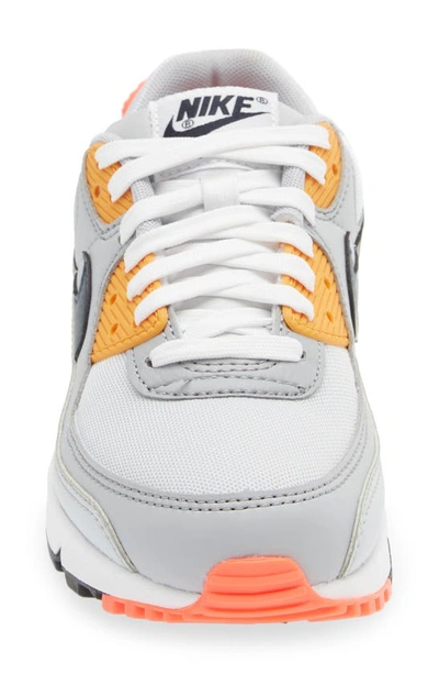 Shop Nike Air Max 90 Sneaker In Platinum/grey/crimson/navy