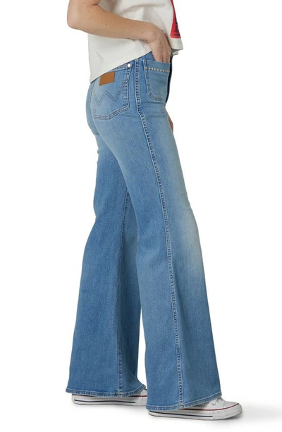Shop Wrangler Cowgirl Rockstar Stud Flare Leg Jeans In Sun Faded Vintage