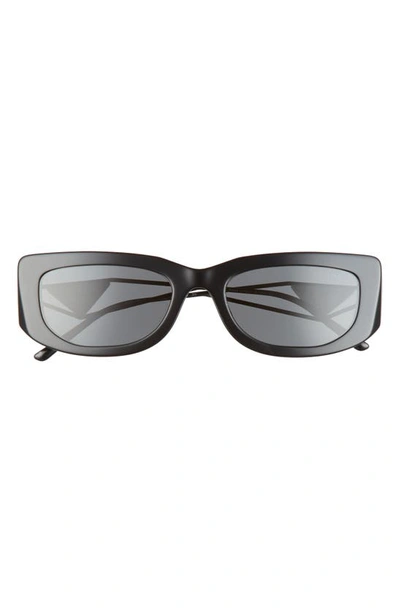 Shop Prada 53mm Rectangular Sunglasses In Black
