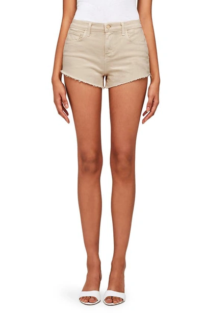 Shop L Agence Audrey Cutoff Shorts In Biscuit
