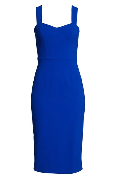 Shop Dress The Population Nicole Sweetheart Neck Cocktail Dress In Electric Blue