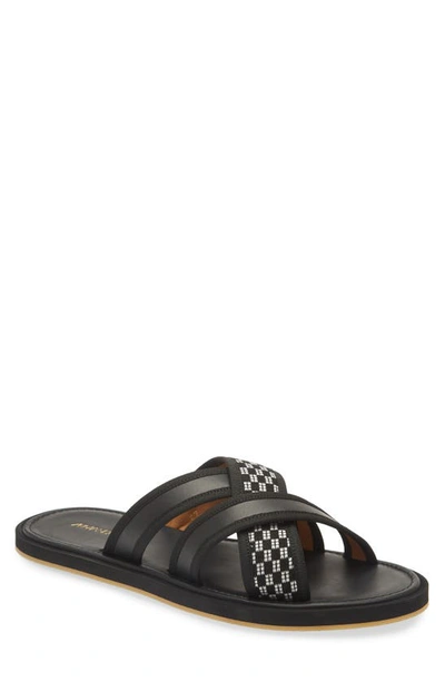 Shop Armando Cabral Arabia Iv Slide Sandal In Noir