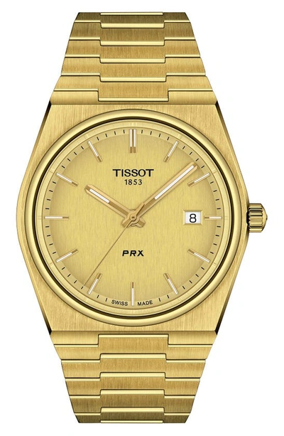 Shop Tissot Prx Bracelet Watch, 40mm In Yellow