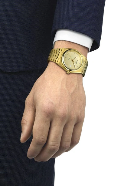 Tissot Gents Prx Bracelet Watch In Yellow