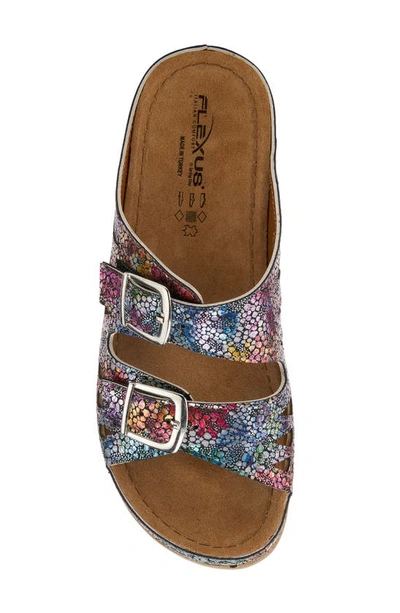 Flexus By Spring Step Delphis Slide Sandal In Navy Multi