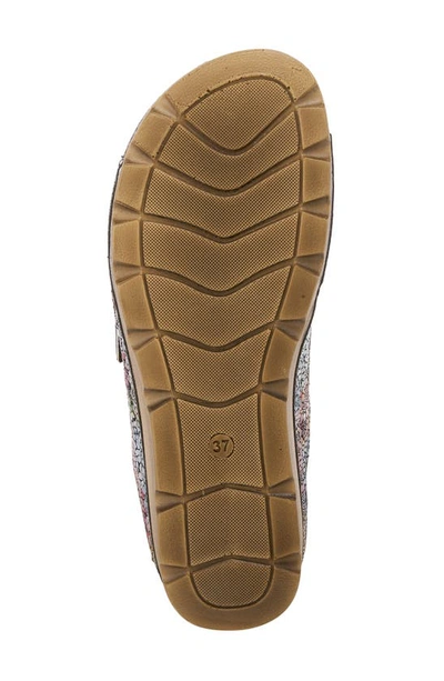 Flexus By Spring Step Delphis Slide Sandal In Navy Multi