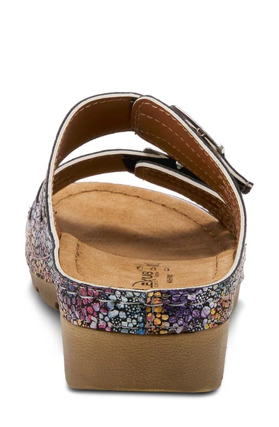 Flexus By Spring Step Delphis Slide Sandal In Navy Multi
