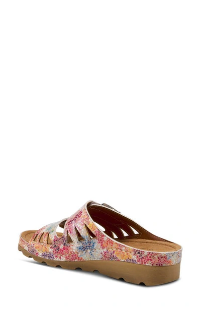 Flexus By Spring Step Delphis Slide Sandal In Pink Multi