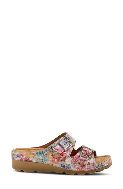 Flexus By Spring Step Delphis Slide Sandal In Pink Multi