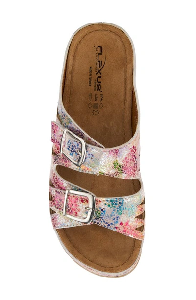 Flexus By Spring Step Delphis Slide Sandal In Pink Multi