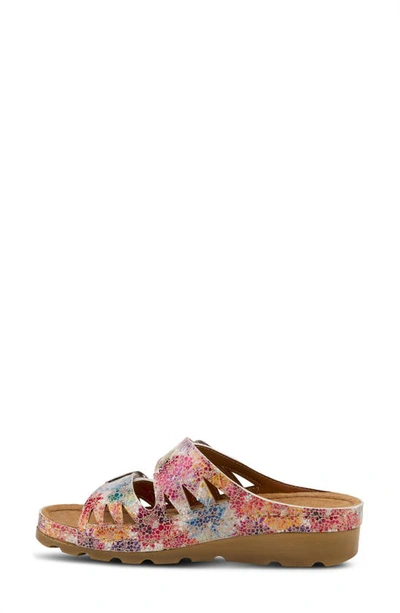 Flexus By Spring Step Delphis Slide Sandal In Pink Multi