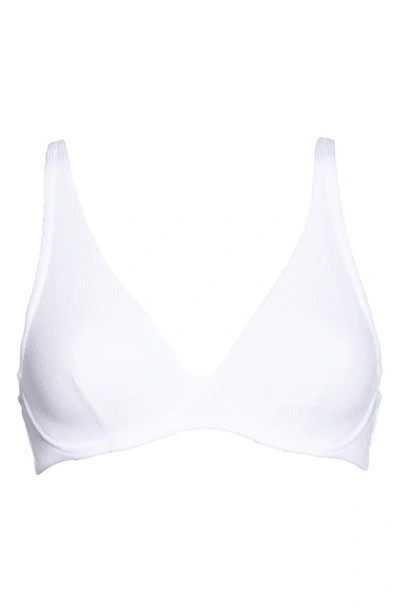 Shop Simone Perele Eugenie Plunge Underwire Bra In White