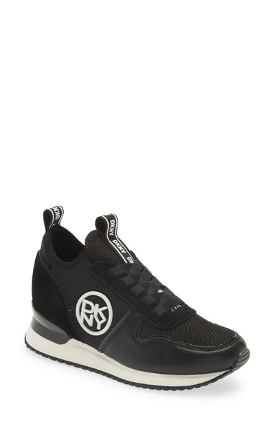 Shop Dkny Sabatini Sneaker In Black White
