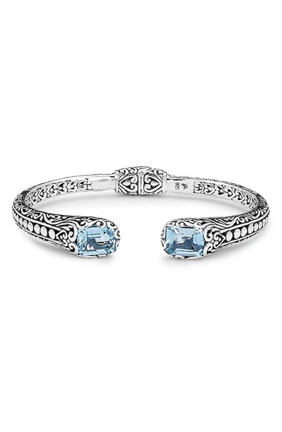 Samuel B. Sterling Silver Blue Topaz Cuff In Blue
