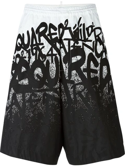 Dsquared2 Short-sleeve Shirt With Mesh Panels, White In Black