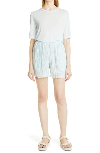 Shop Vince Crushed Pleat Shorts In Sky