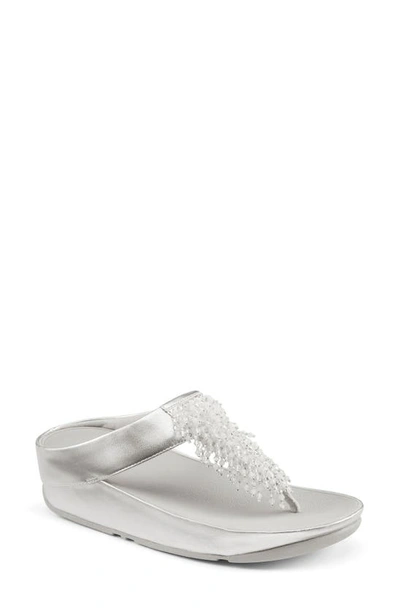 Shop Fitflop Rumba Sandal In Silver/ Silver