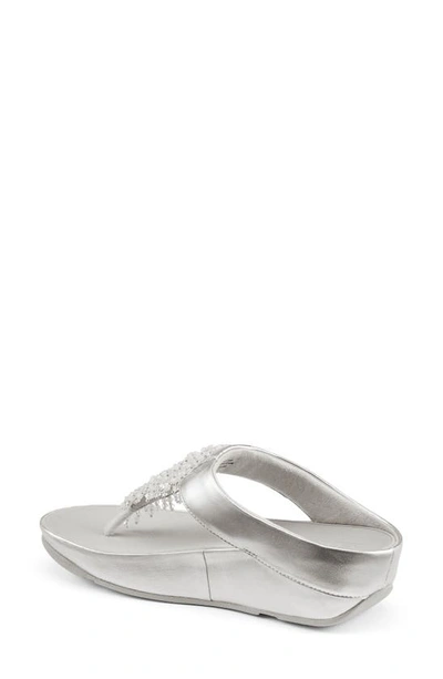Shop Fitflop Rumba Sandal In Silver/ Silver