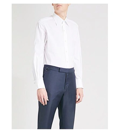 Shop Tom Ford Classic-fit Cotton-poplin Shirt In White