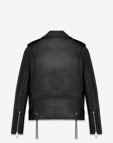 Saint Laurent Signature Motorcycle Jacket In Black Washed Leather ...