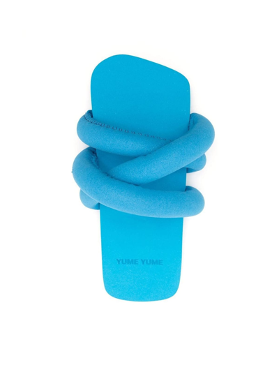 Shop Yume Yume Tyre Slide In Blue Suede