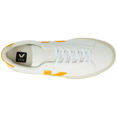 Shop Veja Campo Sneakers In Extra White - Ouro