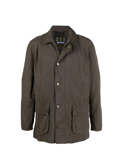 Shop Barbour Ashby Casual Outwear In Olive