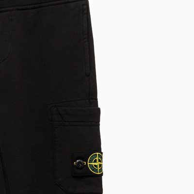 Shop Stone Island Junior Fleece Pants In Black
