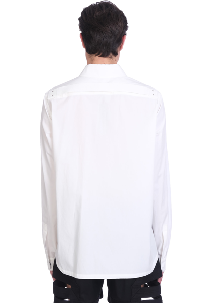 Shop Rick Owens Fogpocket Shirt In Beige Cotton