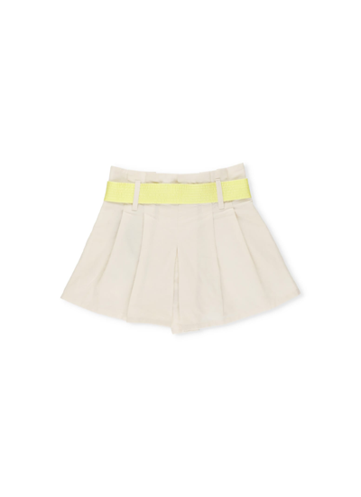 Shop Moncler Belted Shorts In Beige