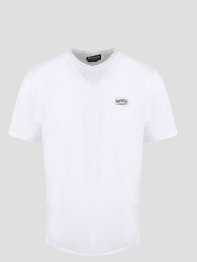 Shop Barbour Essential Small Logo T-shirt In White
