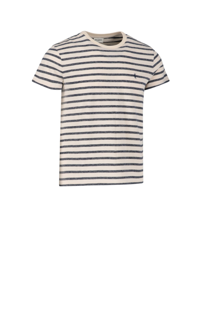 Shop Saint Laurent T-shirt In Cream