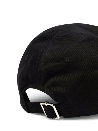 Shop Off-white Ow Logo Baseball Cap In Black White