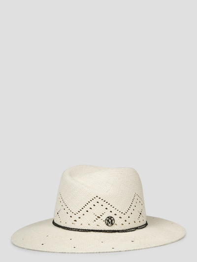 Shop Maison Michel Virginie Hat In Nude & Neutrals