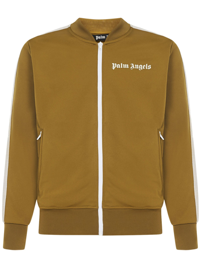 Shop Palm Angels Bomber Track Jacket In Brown