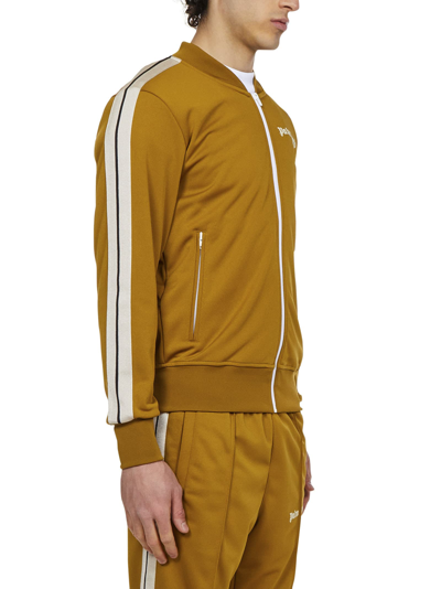 Shop Palm Angels Bomber Track Jacket In Brown